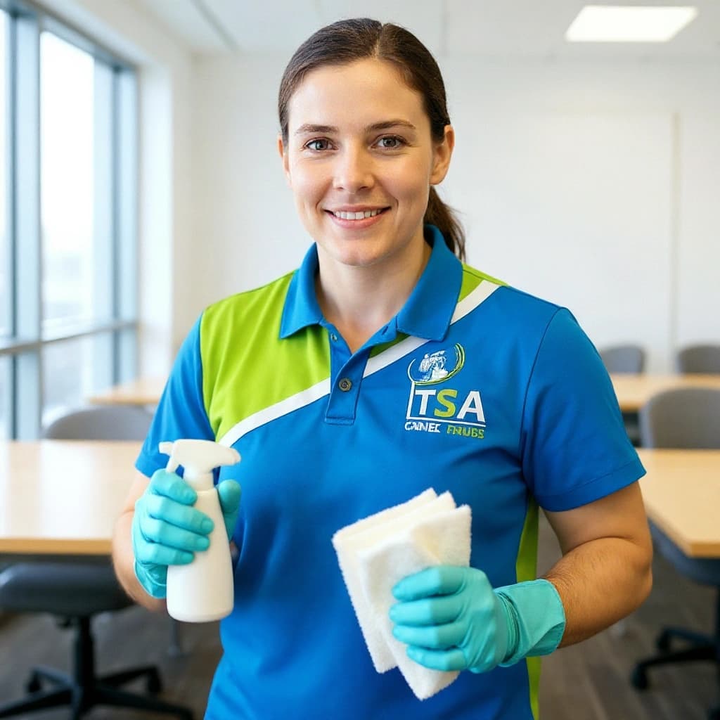 Professional cleaning staff